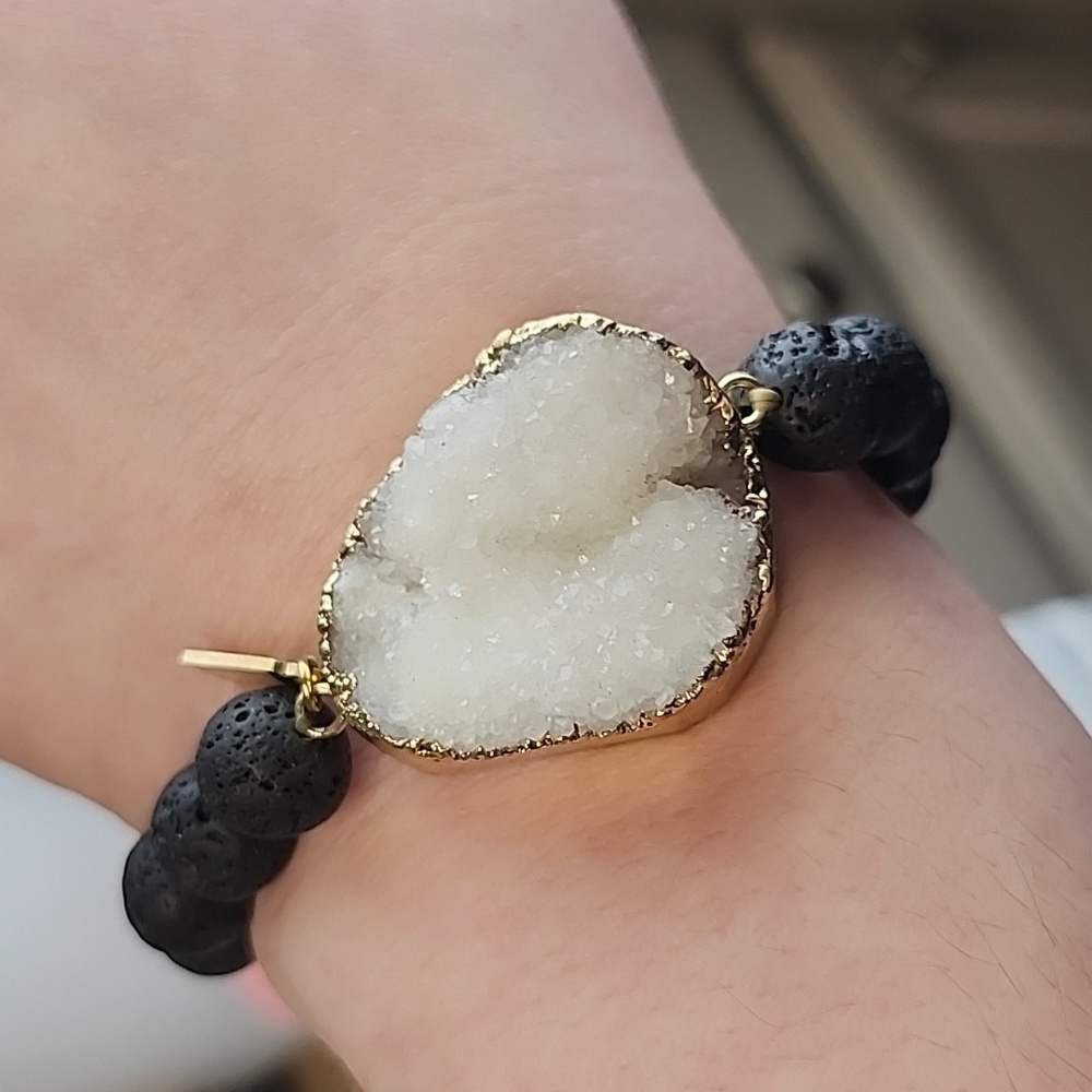 Quartz beaded braclet,  Kinsley Armele